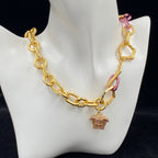 Versace Punk Pink Crystal Pendant Necklace – Luxury Designer Jewelry – product image 7