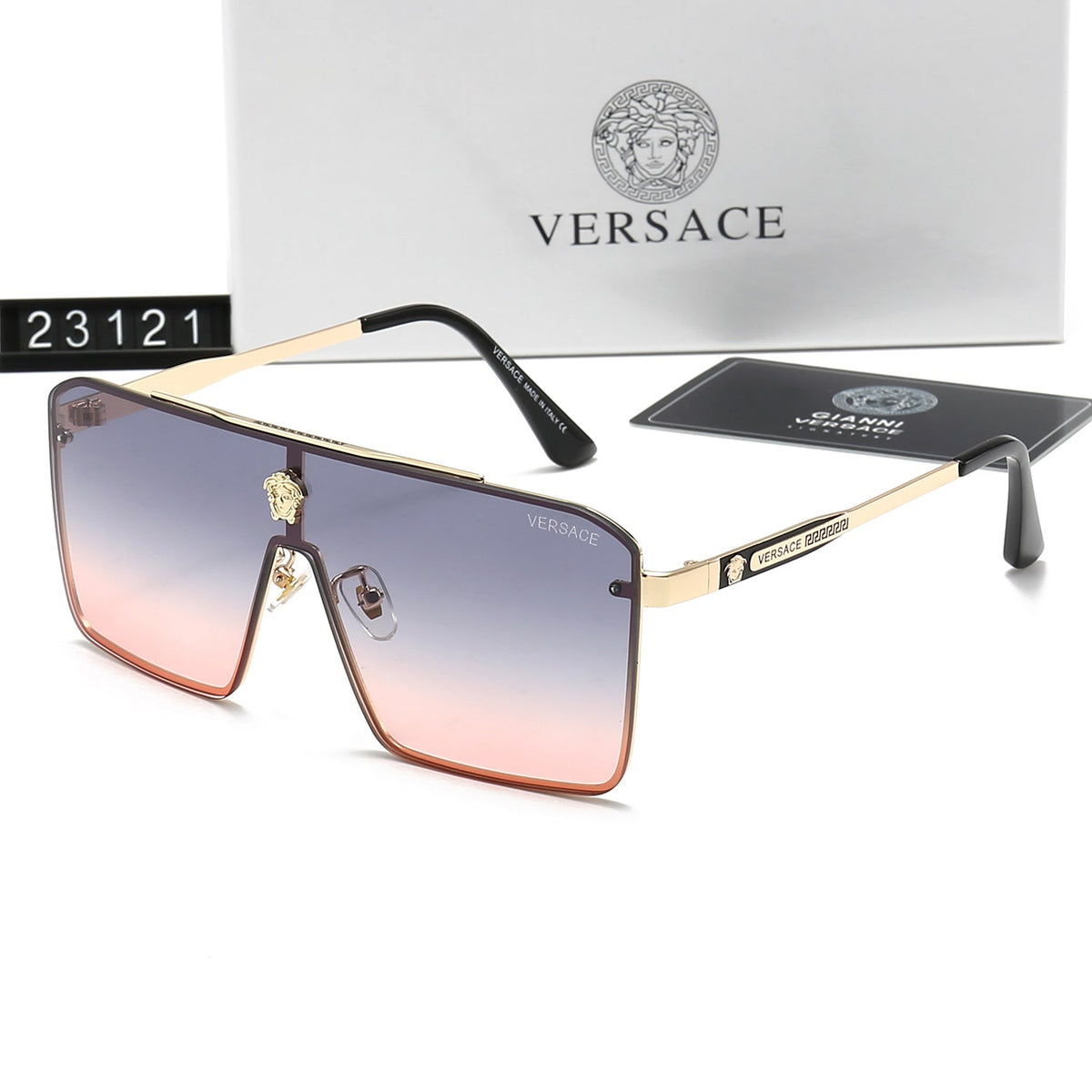 Versace Rectangular Medusa Polarized Sunglasses for Unisex – product image 8