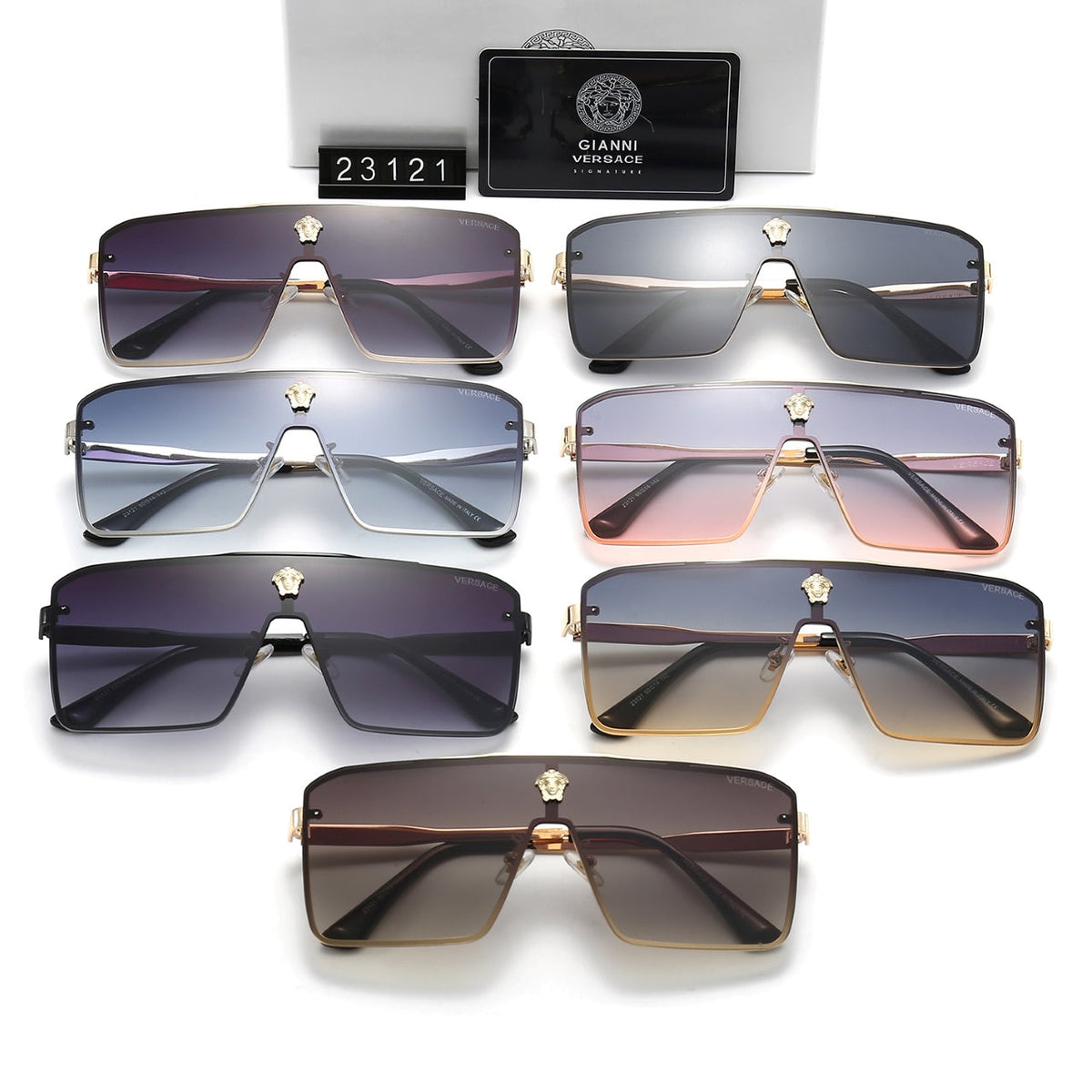 Versace Rectangular Medusa Polarized Sunglasses for Unisex – product image 16