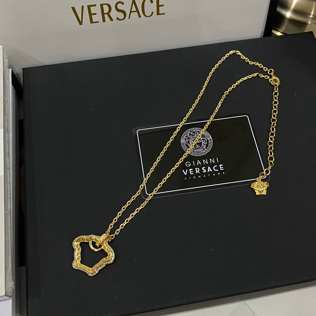 Versace Vintage Cutout Medusa Necklace – Luxury Designer Jewelry – product image 2