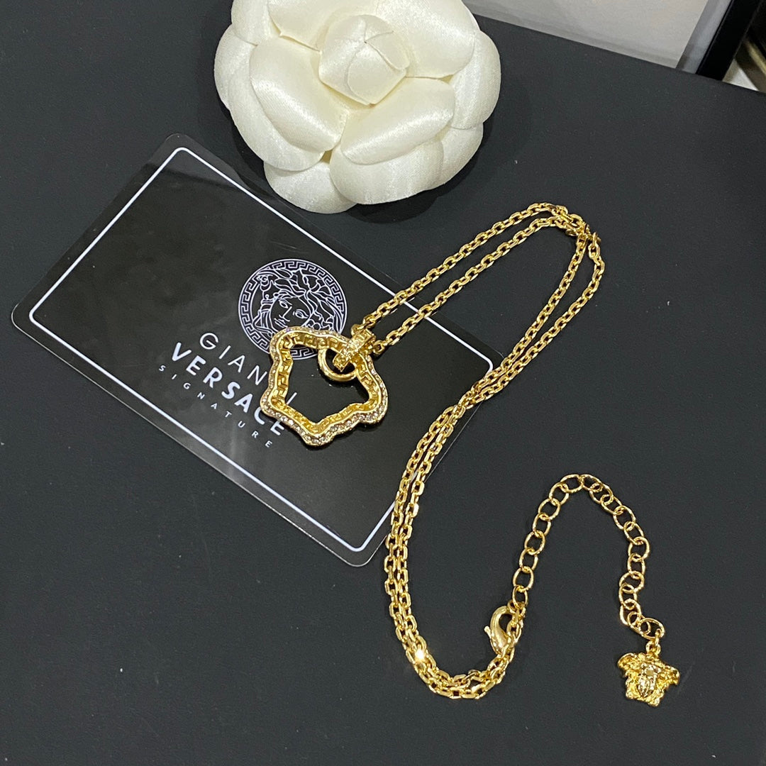 Versace Vintage Cutout Medusa Necklace – Luxury Designer Jewelry – product image 5