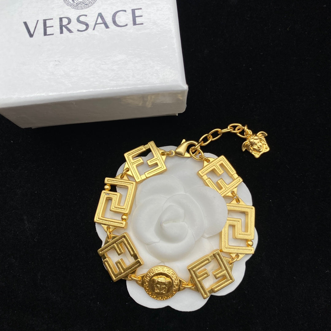 Versace Vintage Maze Bracelet Necklace Set – Luxury Jewelry – product image 1