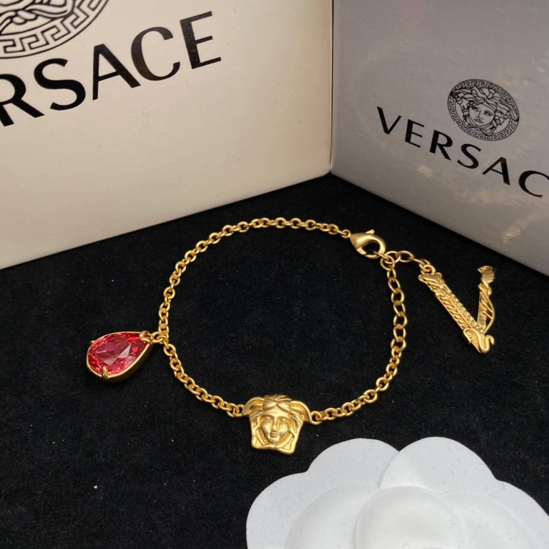 Versace Vintage Pink Crystal Bracelet – Luxury Jewelry – product image 1