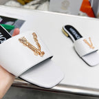 Versace Vintage V Metal Flat Slippers – slippers product image 6
