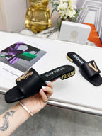 Versace Vintage V Metal Flat Slippers – slippers product image 9